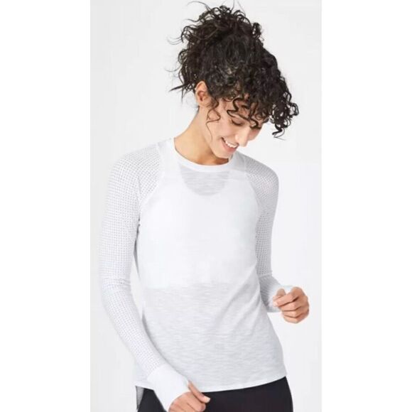 Sweaty Betty Wool Blend Ice Blue Breeze Running Top Size L - Picture 1 of 13